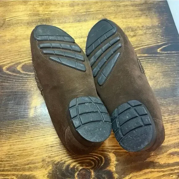 Salvatore Ferragamo Brown Suede Oxfords
